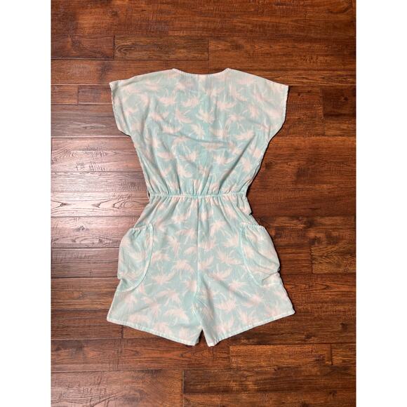 Vintage Clothing One Piece Jumper White Palm Trees on Baby Blue Medium Dandelion - Picture 7 of 11